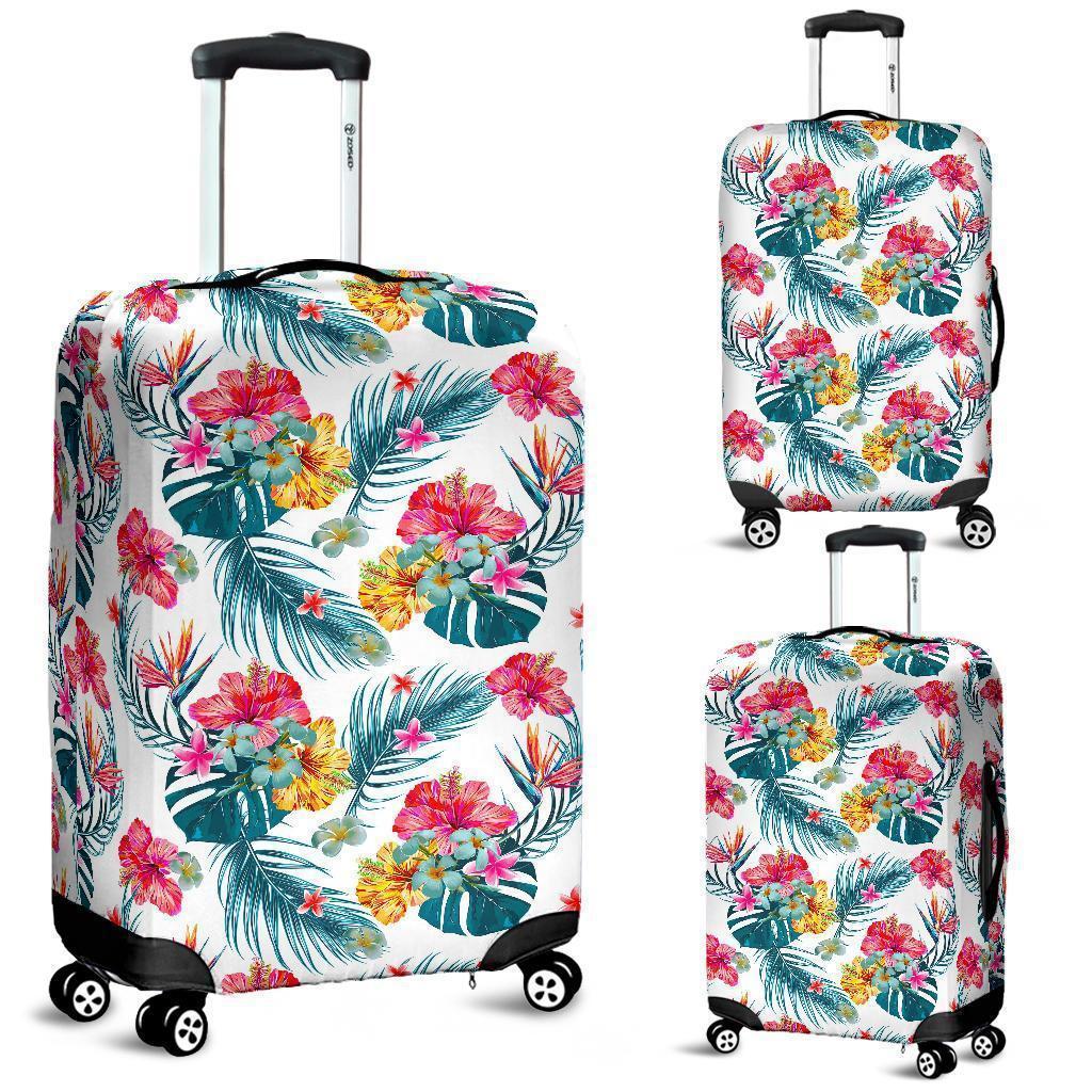 Aloha Hawaii Floral Pattern Print Luggage Cover GearFrost