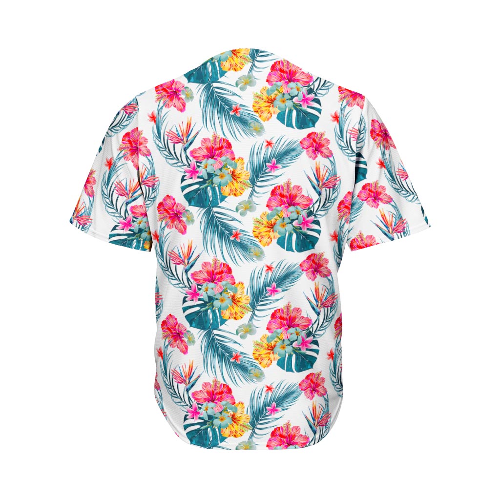 Aloha Hawaii Floral Pattern Print Men's Baseball Jersey