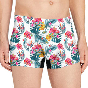 Aloha Hawaii Floral Pattern Print Men's Boxer Briefs