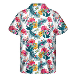 Aloha Hawaii Floral Pattern Print Men's Short Sleeve Shirt