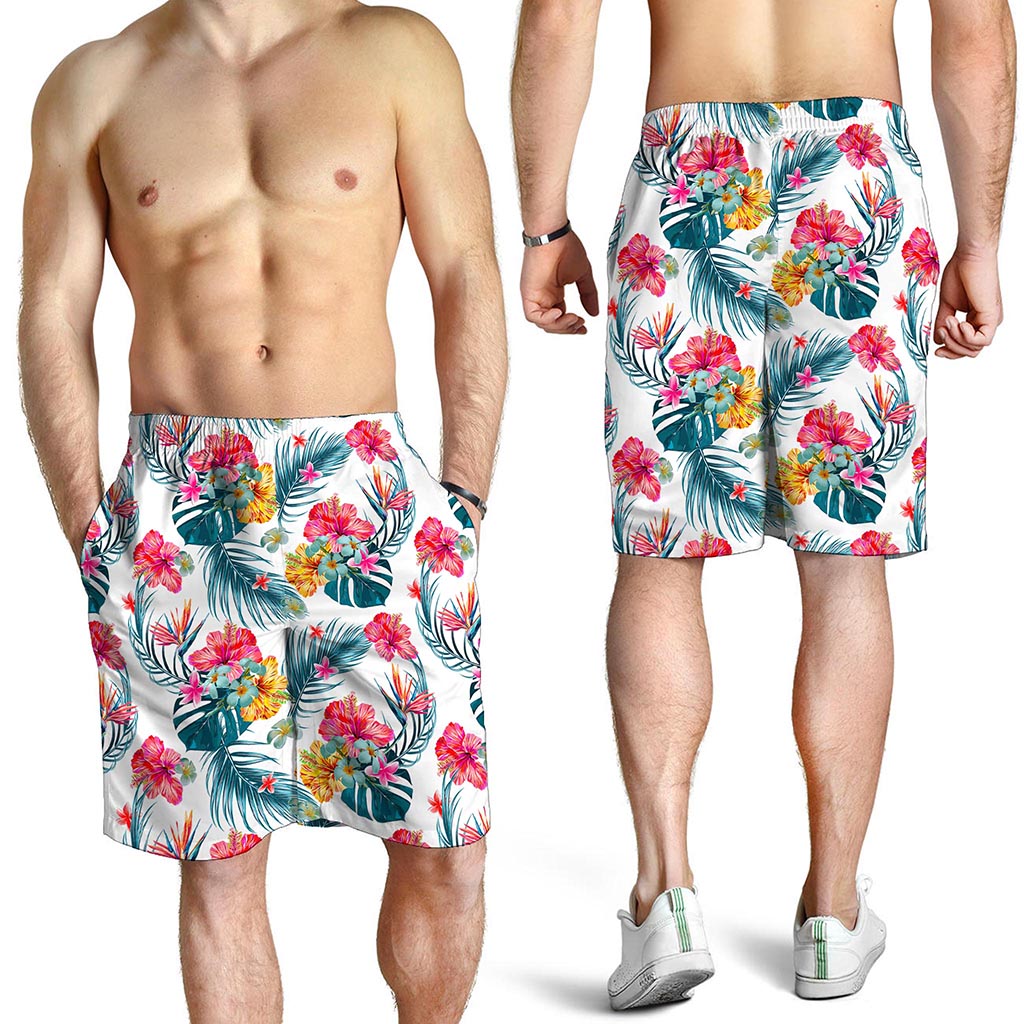 Aloha Hawaii Floral Pattern Print Men's Shorts