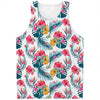 Aloha Hawaii Floral Pattern Print Men's Tank Top