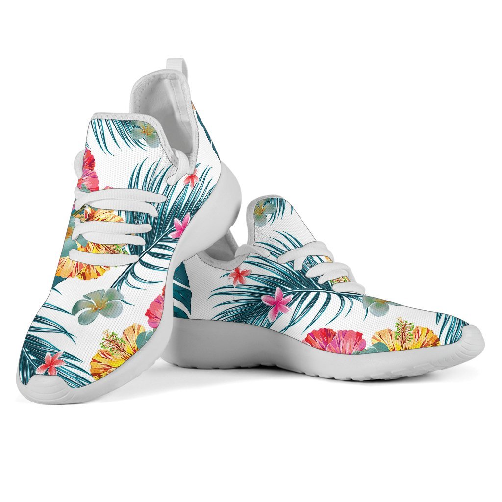 Aloha Hawaii Floral Pattern Print Mesh Knit Shoes GearFrost