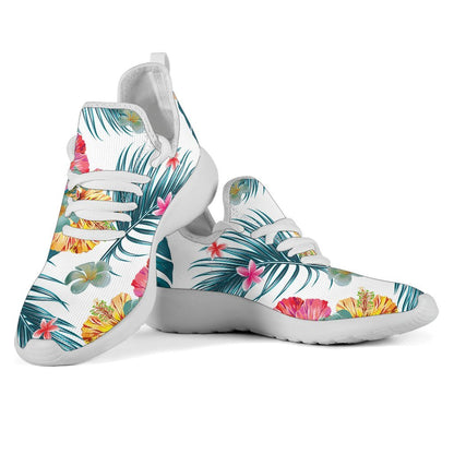 Aloha Hawaii Floral Pattern Print Mesh Knit Shoes GearFrost