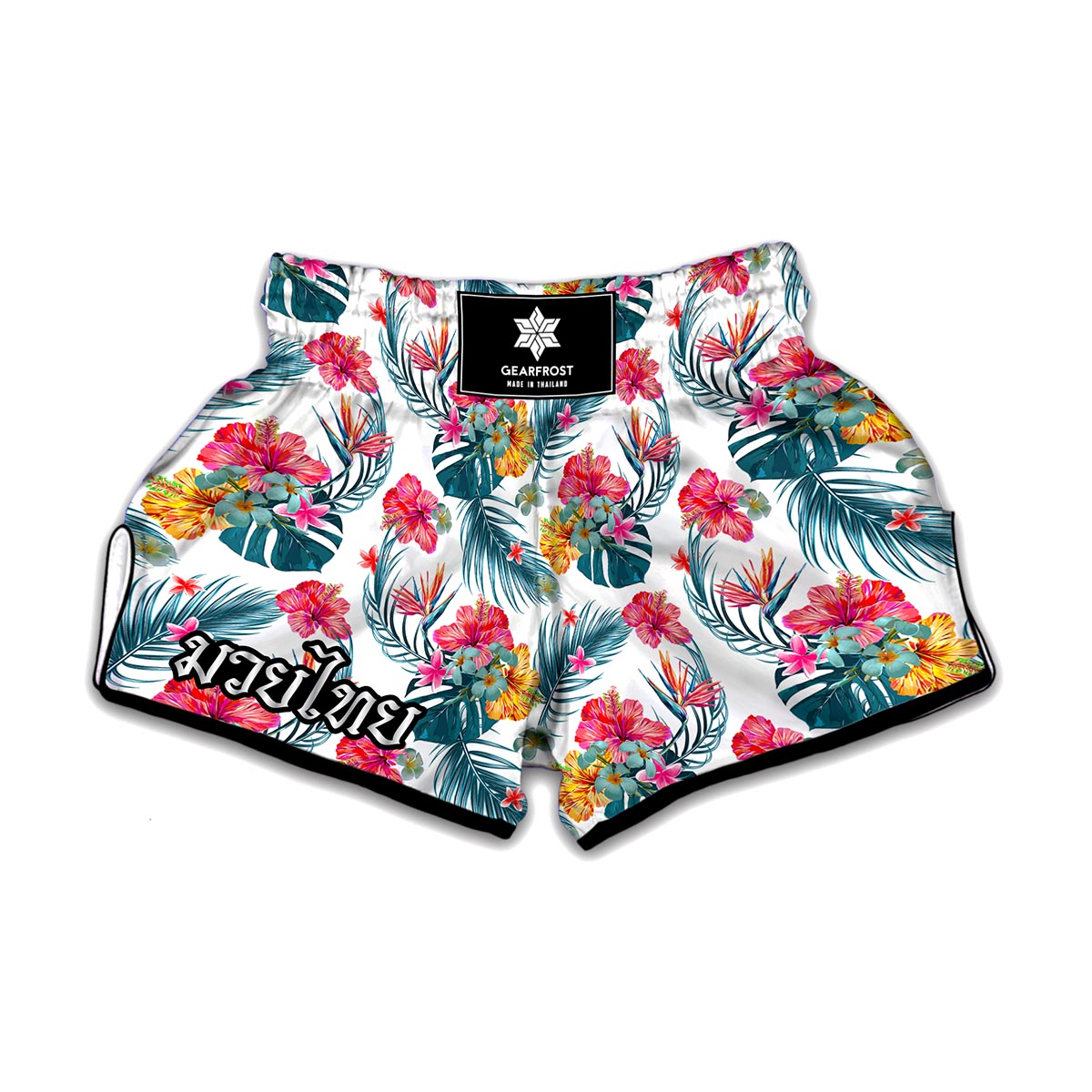 Aloha Hawaii Floral Pattern Print Muay Thai Boxing Shorts