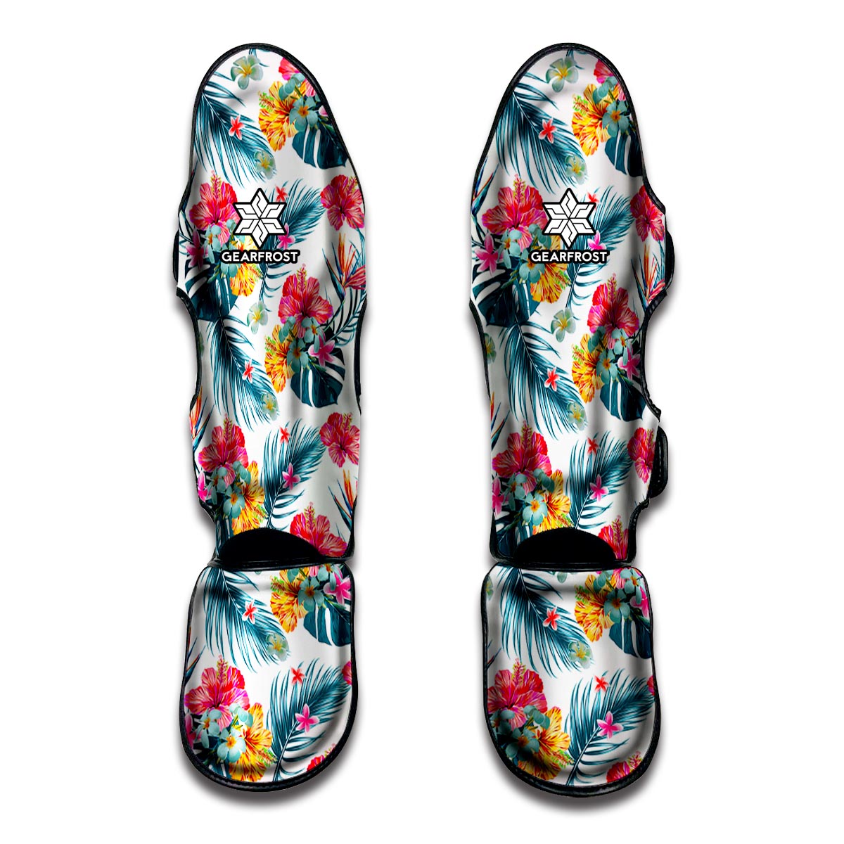 Aloha Hawaii Floral Pattern Print Muay Thai Shin Guard