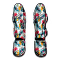 Aloha Hawaii Floral Pattern Print Muay Thai Shin Guards