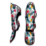 Aloha Hawaii Floral Pattern Print Muay Thai Shin Guard