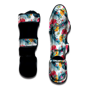 Aloha Hawaii Floral Pattern Print Muay Thai Shin Guard