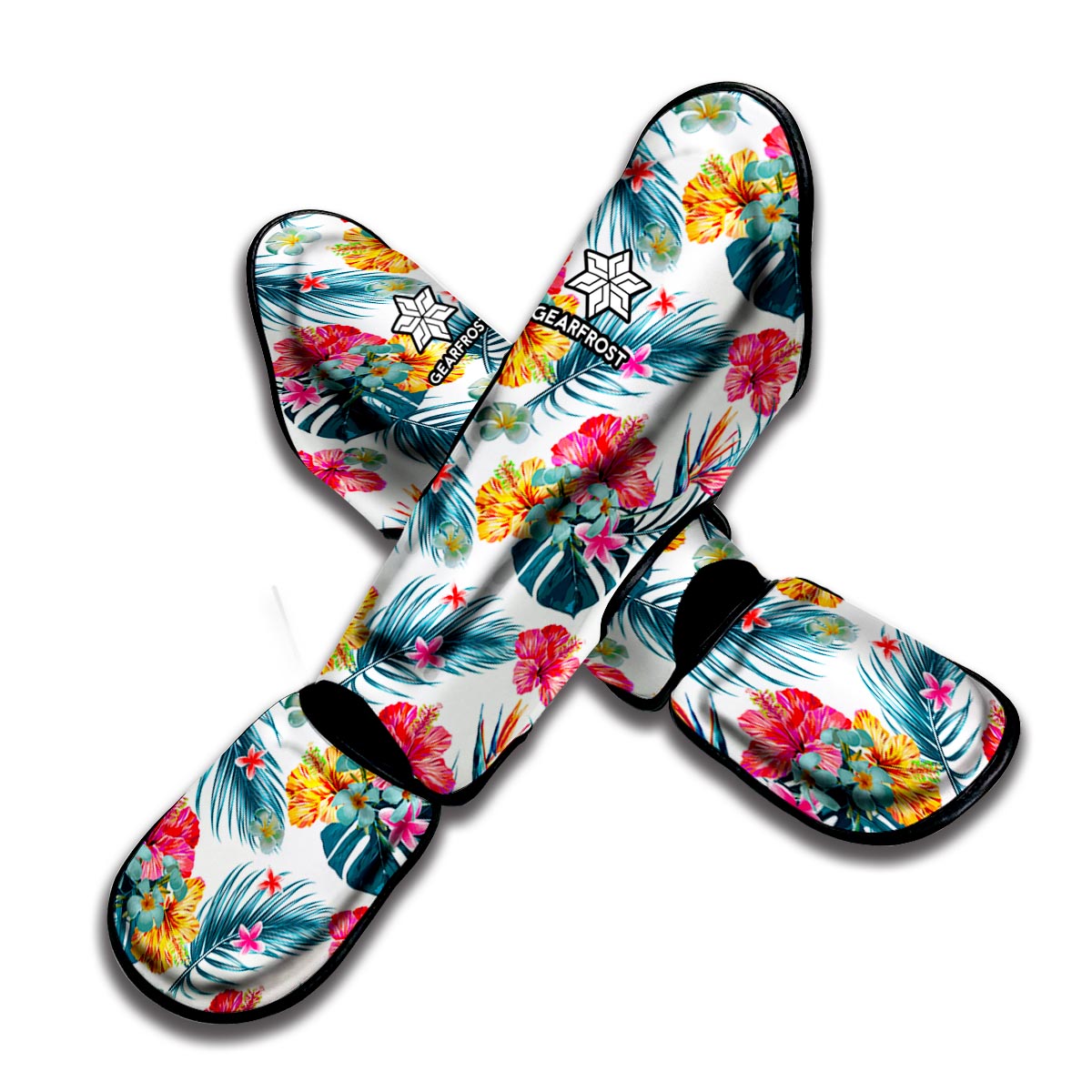 Aloha Hawaii Floral Pattern Print Muay Thai Shin Guard