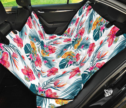 Aloha Hawaii Floral Pattern Print Pet Car Back Seat Cover
