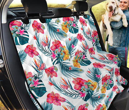 Aloha Hawaii Floral Pattern Print Pet Car Back Seat Cover
