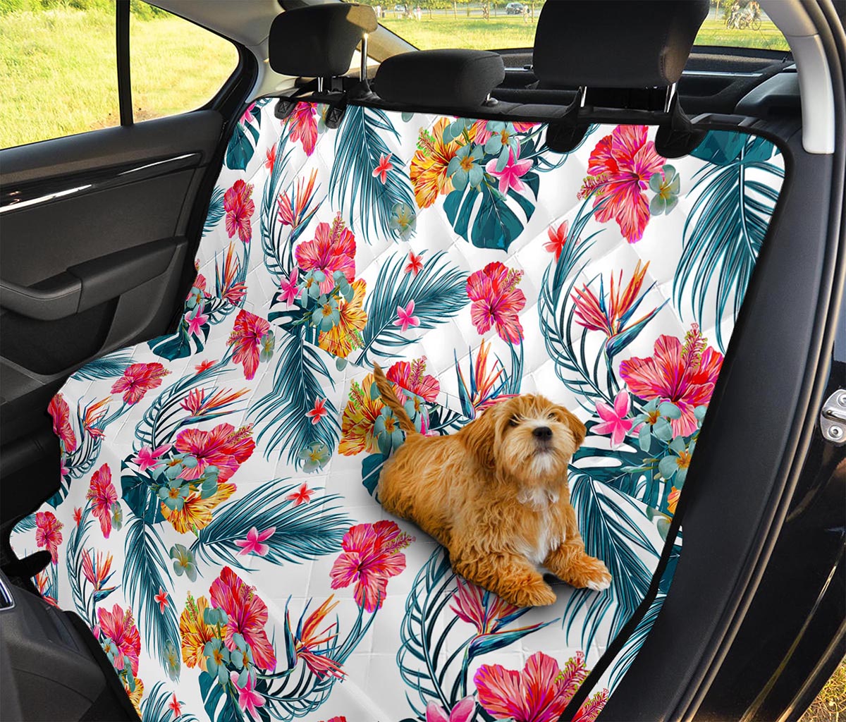 Aloha Hawaii Floral Pattern Print Pet Car Back Seat Cover