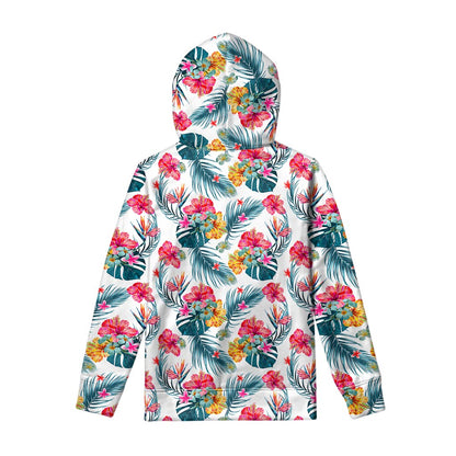 Aloha Hawaii Floral Pattern Print Pullover Hoodie