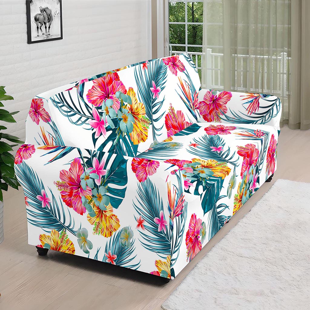 Aloha Hawaii Floral Pattern Print Sofa Cover