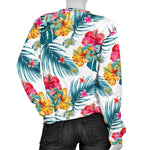 Aloha Hawaii Floral Pattern Print Women's Crewneck Sweatshirt GearFrost