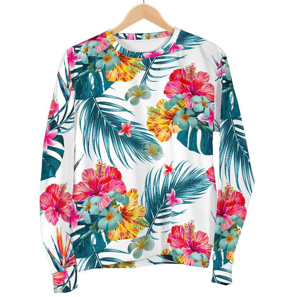 Aloha Hawaii Floral Pattern Print Women's Crewneck Sweatshirt GearFrost