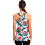 Aloha Hawaii Floral Pattern Print Women's Racerback Tank Top