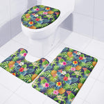 Aloha Hawaii Tropical Pattern Print 3 Piece Bath Mat Set