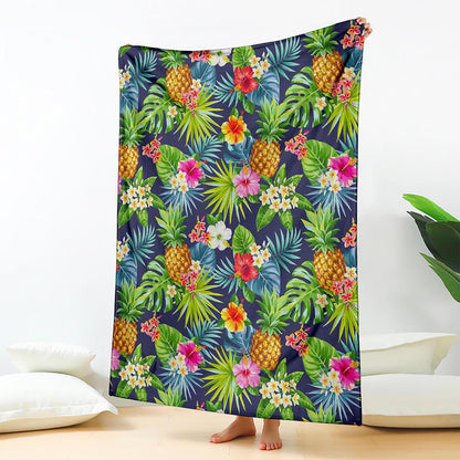 Aloha Hawaii Tropical Pattern Print Blanket