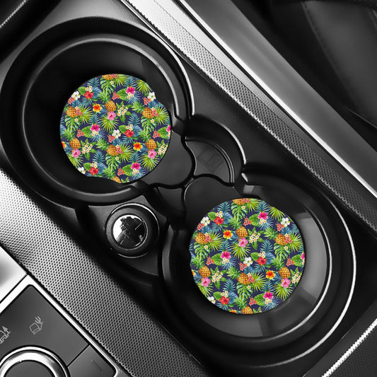 Aloha Hawaii Tropical Pattern Print Car Coasters