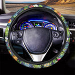Aloha Hawaii Tropical Pattern Print Car Steering Wheel Cover