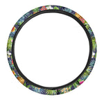 Aloha Hawaii Tropical Pattern Print Car Steering Wheel Cover