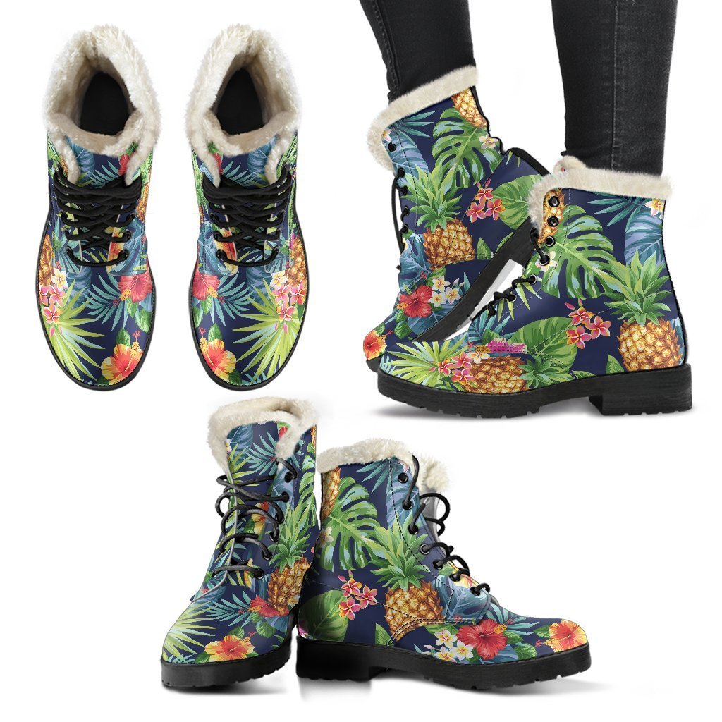 Aloha Hawaii Tropical Pattern Print Comfy Boots GearFrost