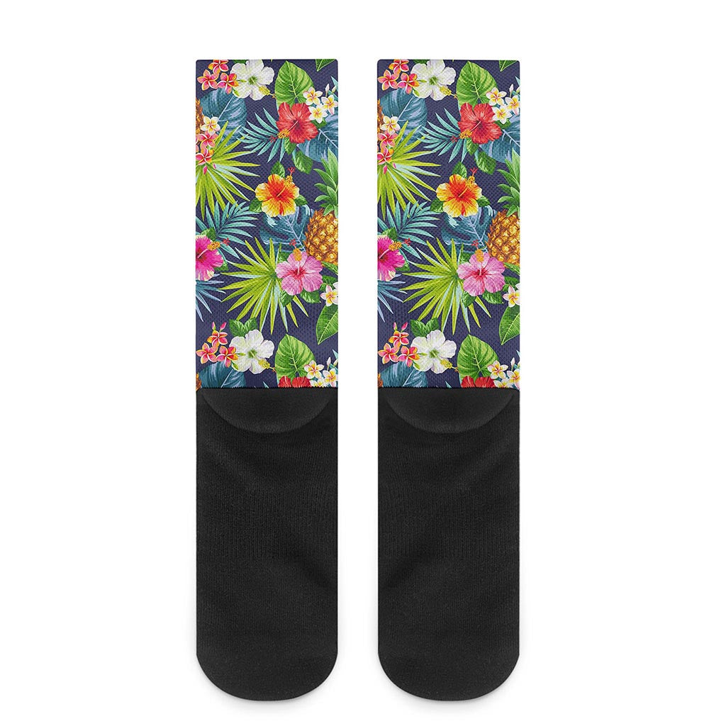 Aloha Hawaii Tropical Pattern Print Crew Socks