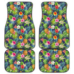 Aloha Hawaii Tropical Pattern Print Front and Back Car Floor Mats