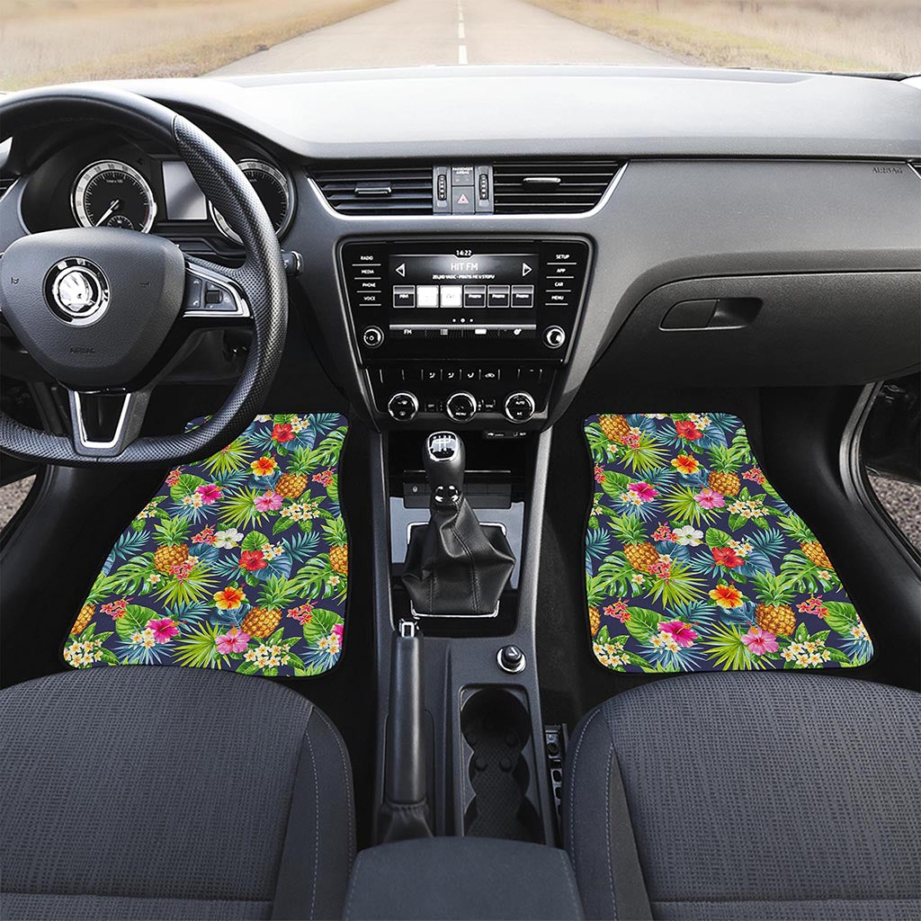 Aloha Hawaii Tropical Pattern Print Front and Back Car Floor Mats