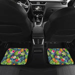 Aloha Hawaii Tropical Pattern Print Front and Back Car Floor Mats