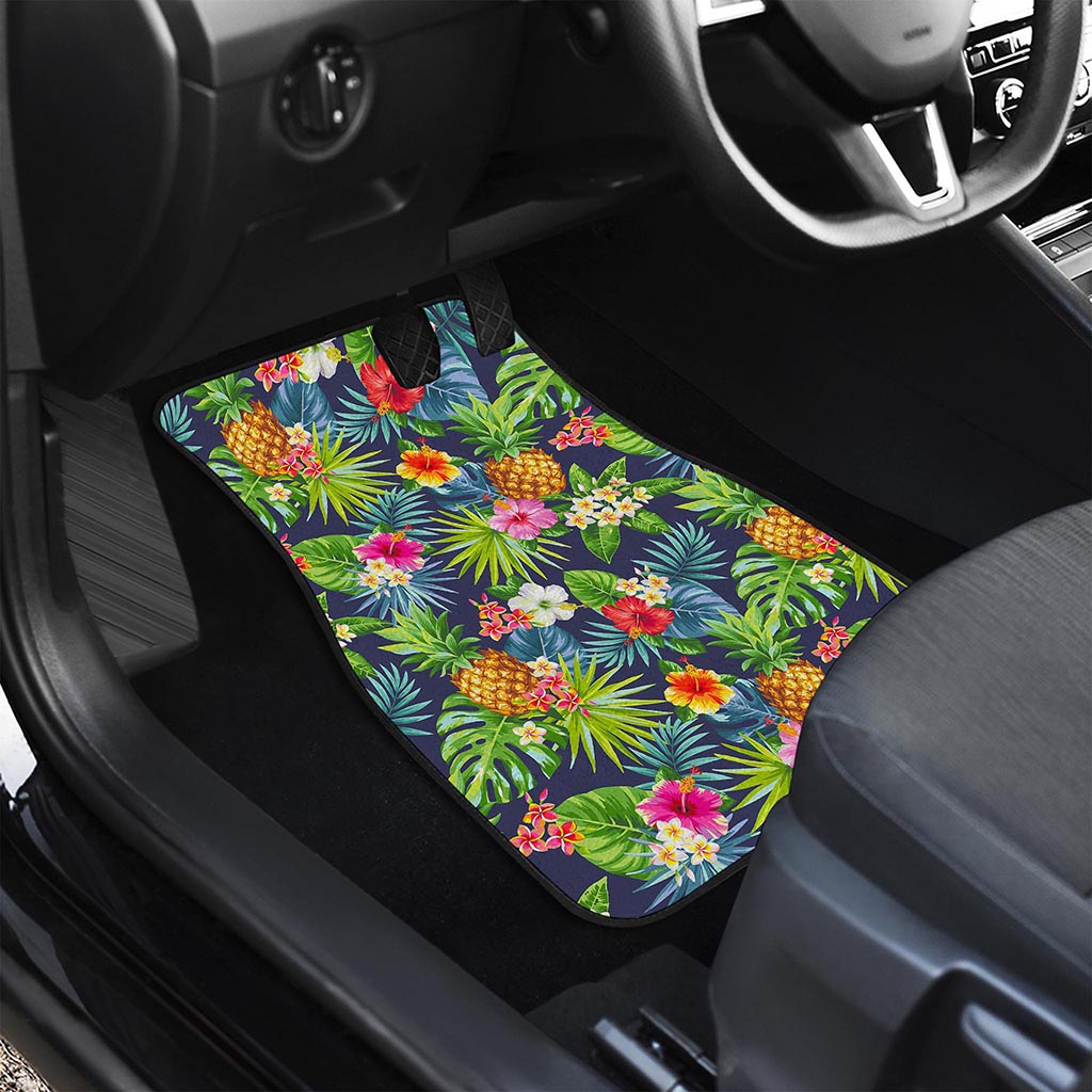 Aloha Hawaii Tropical Pattern Print Front and Back Car Floor Mats