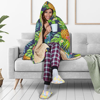 Aloha Hawaii Tropical Pattern Print Hooded Blanket
