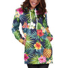 Aloha Hawaii Tropical Pattern Print Hoodie Dress GearFrost