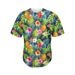 Aloha Hawaii Tropical Pattern Print Men's Baseball Jersey