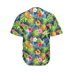 Aloha Hawaii Tropical Pattern Print Men's Baseball Jersey