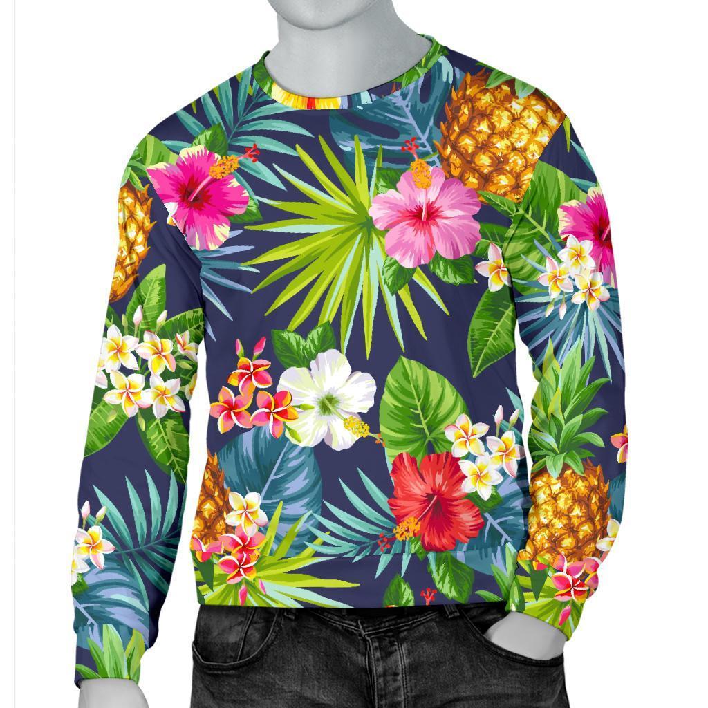 Aloha Hawaii Tropical Pattern Print Men's Crewneck Sweatshirt GearFrost