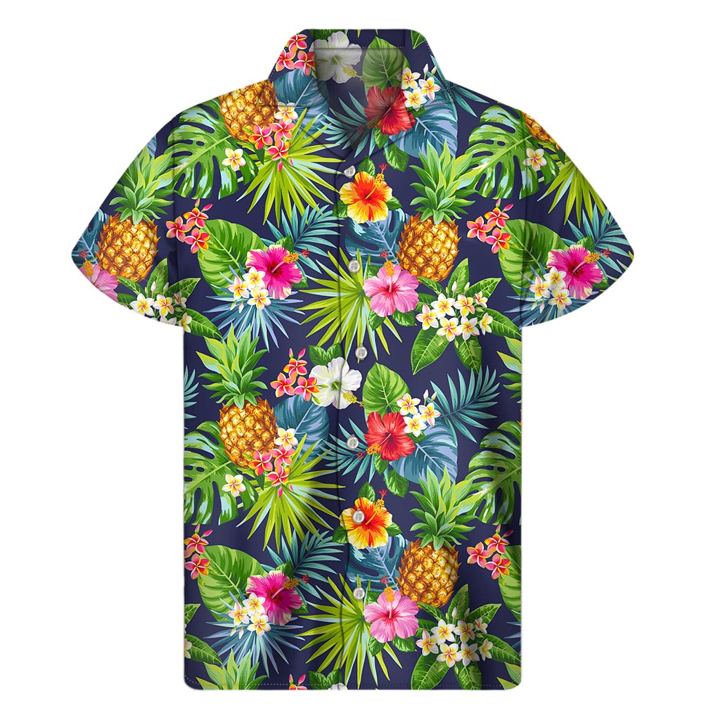 Aloha Hawaii Tropical Pattern Print Men's Short Sleeve Shirt