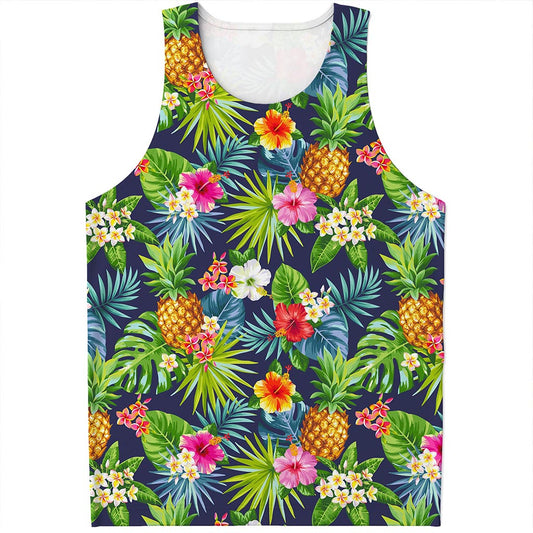 Aloha Hawaii Tropical Pattern Print Men's Tank Top