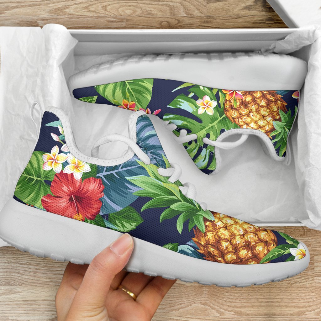 Aloha Hawaii Tropical Pattern Print Mesh Knit Shoes GearFrost