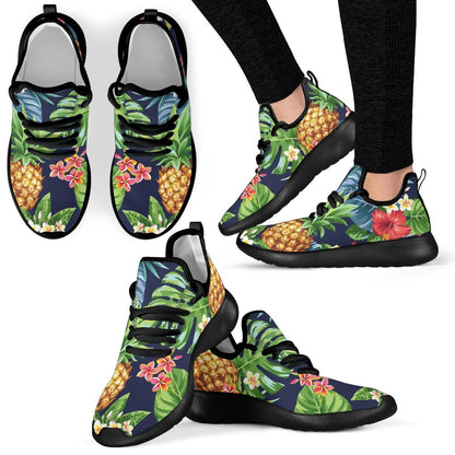 Aloha Hawaii Tropical Pattern Print Mesh Knit Shoes GearFrost