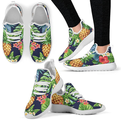 Aloha Hawaii Tropical Pattern Print Mesh Knit Shoes GearFrost