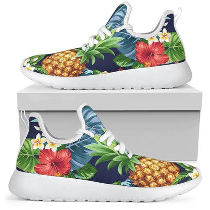 Aloha Hawaii Tropical Pattern Print Mesh Knit Shoes GearFrost
