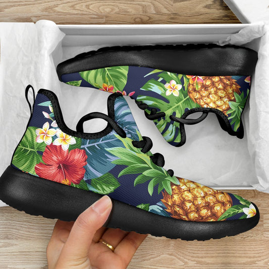 Aloha Hawaii Tropical Pattern Print Mesh Knit Shoes GearFrost