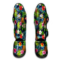 Aloha Hawaii Tropical Pattern Print Muay Thai Shin Guards