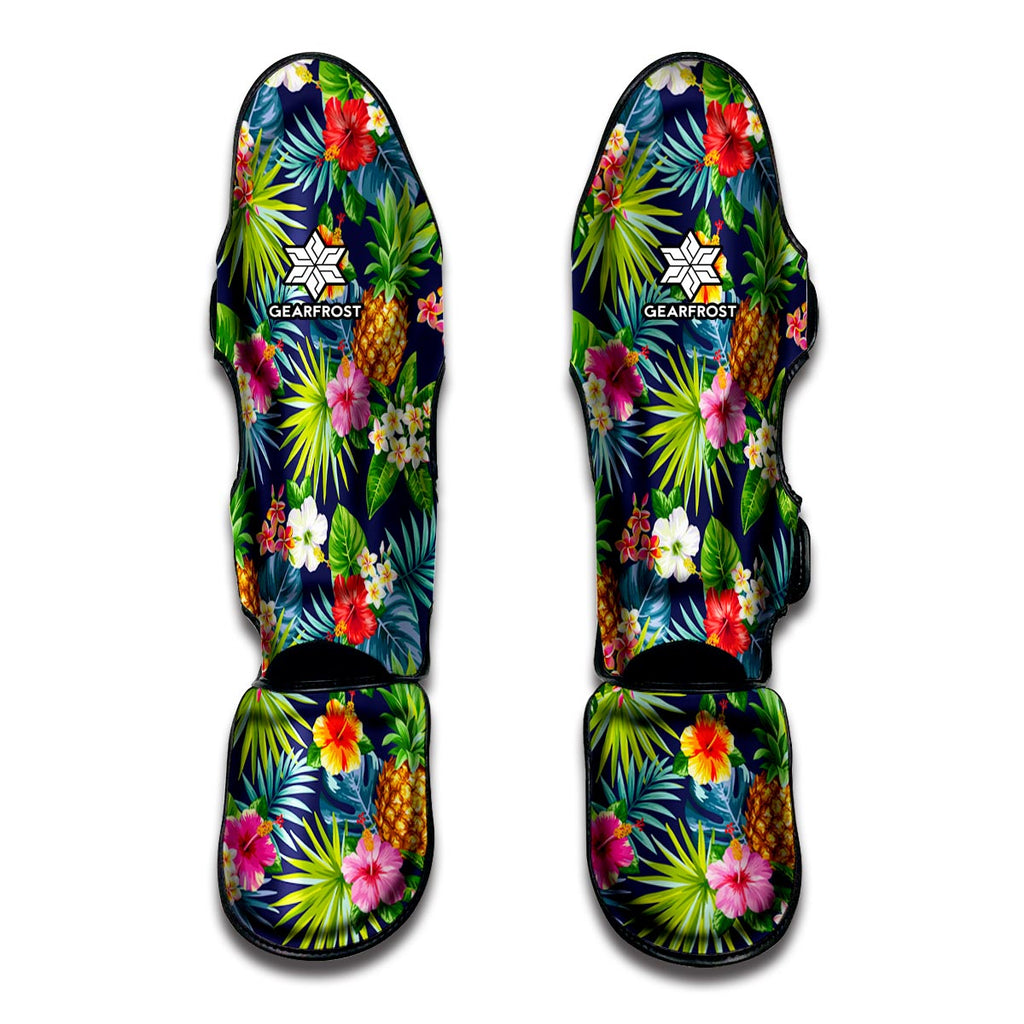 Aloha Hawaii Tropical Pattern Print Muay Thai Shin Guard