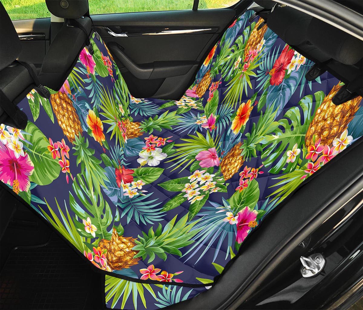 Aloha Hawaii Tropical Pattern Print Pet Car Back Seat Cover