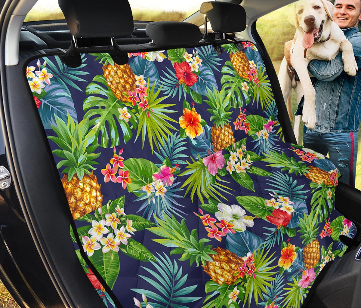Aloha Hawaii Tropical Pattern Print Pet Car Back Seat Cover
