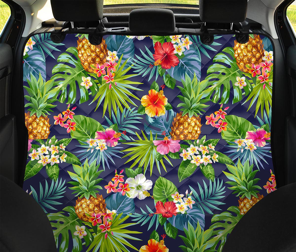 Aloha Hawaii Tropical Pattern Print Pet Car Back Seat Cover